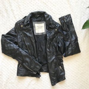 Abercrombie & Fitch Moto leather jacket - Small